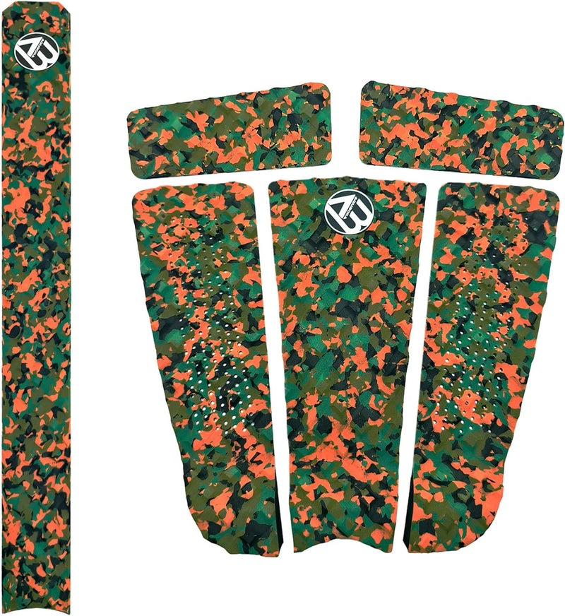 AQUBONA Store 5 Piece EVA Surfboard Deck Traction Pads for Stomp Skimboards, Surf Boards, Funboard, Fish Board - Image 1